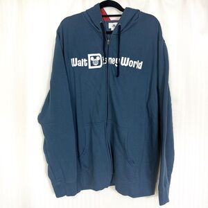 Disney World Full Zip Hoodie Sweatshirt Size 2X